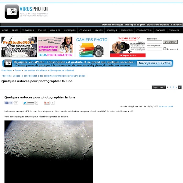 Quelques astuces pour photographier la lune
