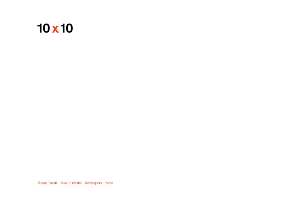 10x10 · 100 Words and Pictures that Define the Time · by Jonathan Harris