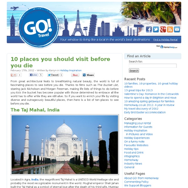 10 places you should visit before you die