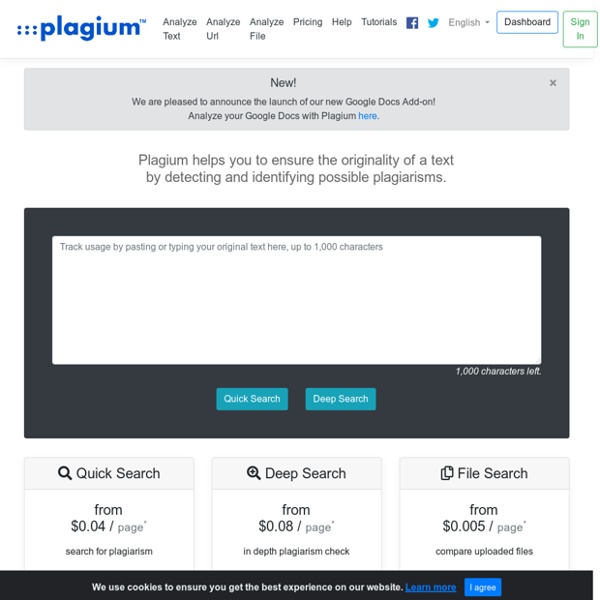 Plagiarism checker & plagiarism tracker