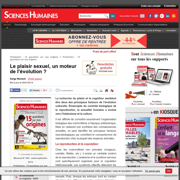 Le plaisir sexuel, un moteur de l'évolution ?