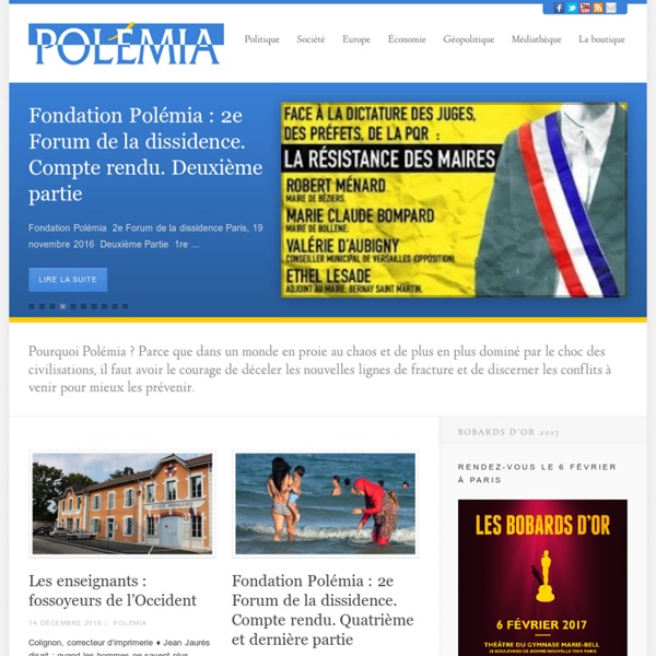 Parce que Polemos, le conflit, est inséparable de la vie