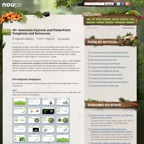 40+ Awesome Keynote and PowerPoint Templates and Resources