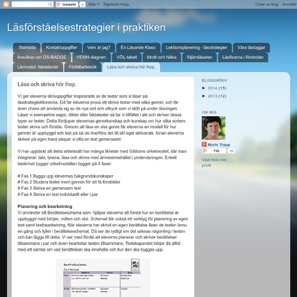Läsa och skriva hör ihop.