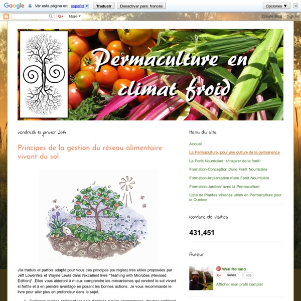 Gestion du réseau alimentaire vivant du sol