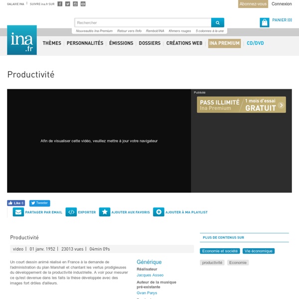 La productivité: la vidéo de l'INA