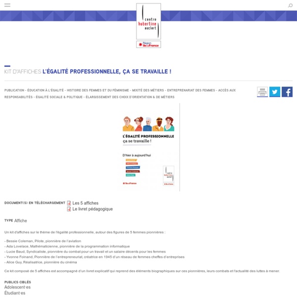 Kit d'affiches "L'égalité professionnelle, ça se travaille"