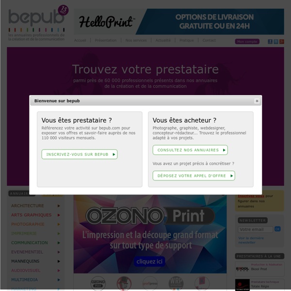Bepub, les annuaires professionnels de la création et de la communication