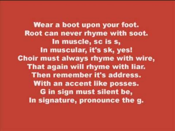 Pronunciation Poem