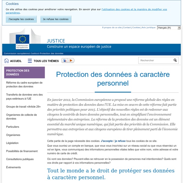 Protection des données à caractère personnel - Justice