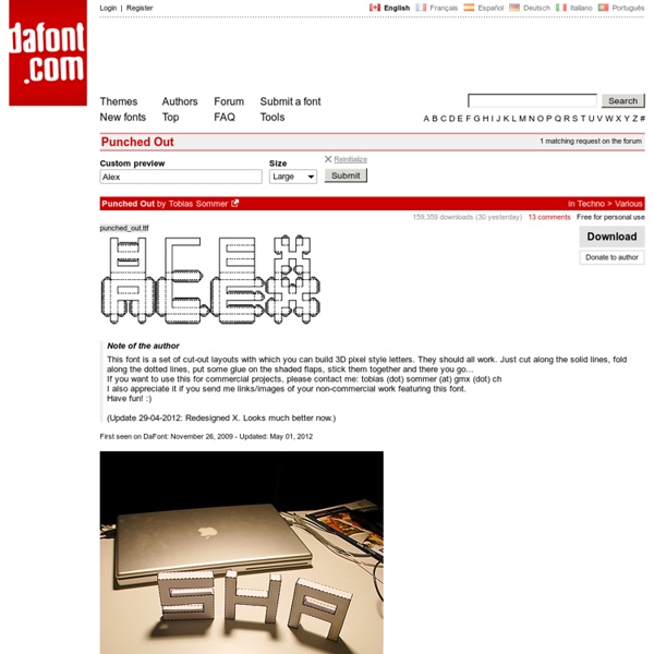 Punched Out Font