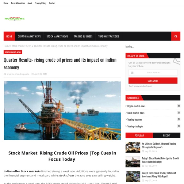 Quarter Results- rising crude oil prices and its impact on indian economy