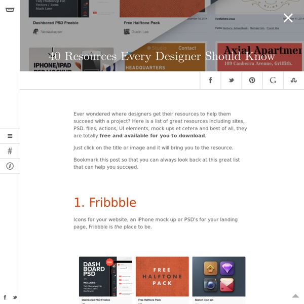 40 Free Resources Every Designer Should Know