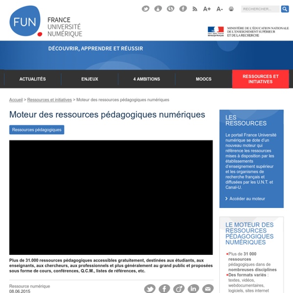 Moteur des ressources pédagogiques numériques