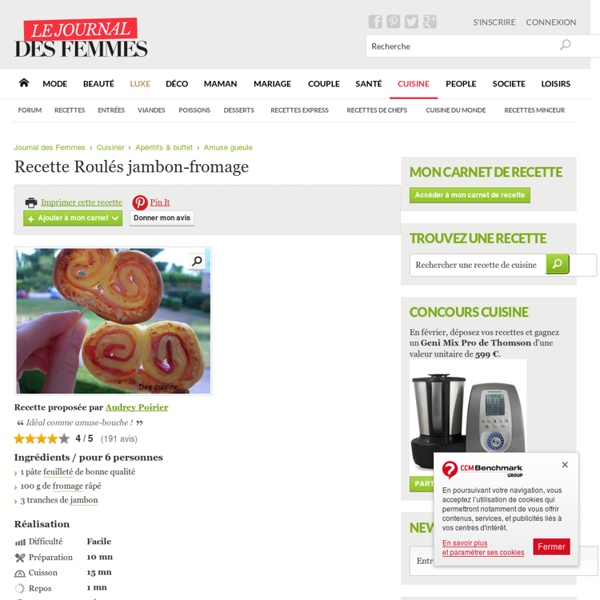 Roulés jambon-fromage