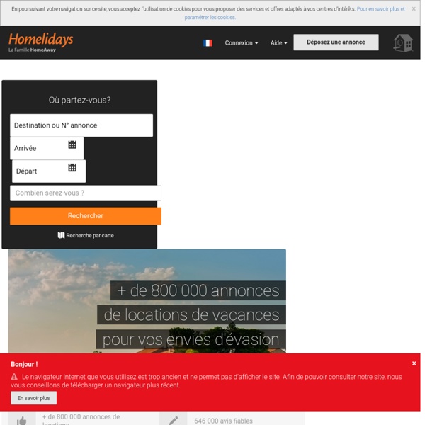Locations de vacances et locations saisonnières entre particuliers – Homelidays