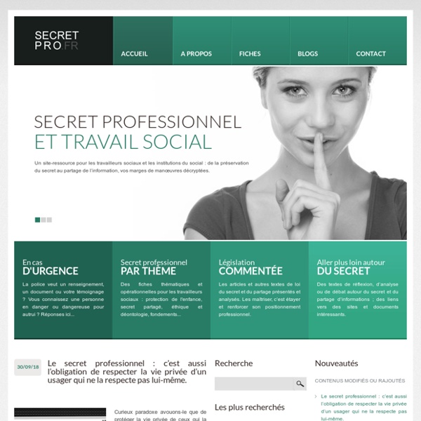 Secret professionnel et travail social