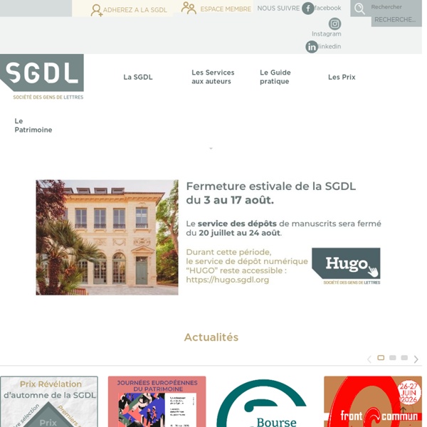 SGDL Société des gens de lettres de France