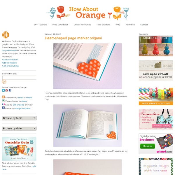Heart-shaped page marker origami