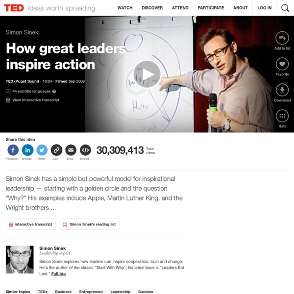 Simon Sinek: How great leaders inspire action
