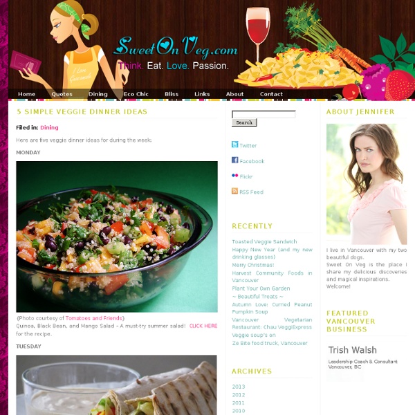 5 Simple Veggie Dinner Ideas