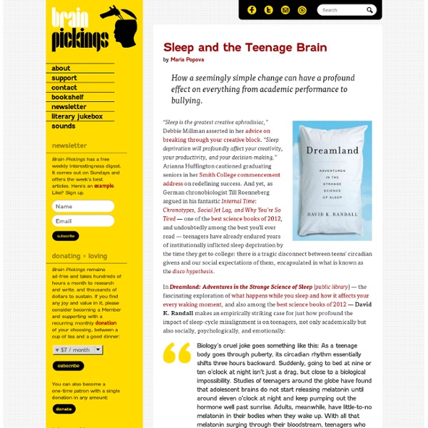 Sleep and the Teenage Brain