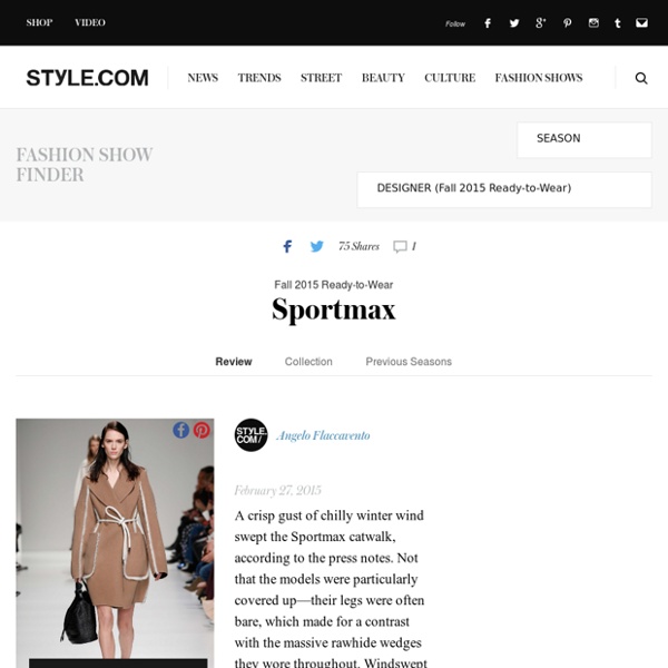 Sportmax Fall 2015 Ready-to-Wear Fashion Show: Runway Review - Style.com