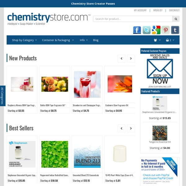 The Chemistry Store.com - Serving The Hobbyist, Student, School and Industry