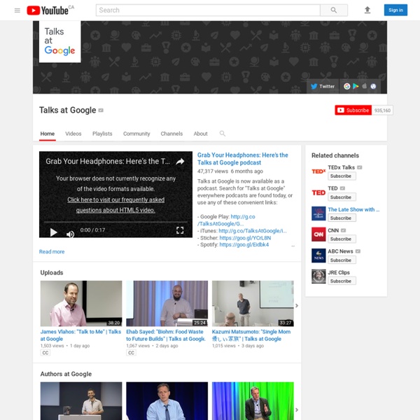 AtGoogleTalks's Channel