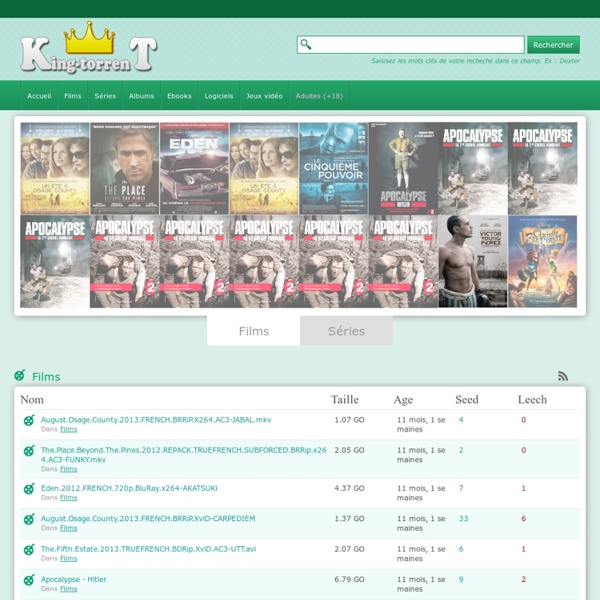 Télécharger Gratuitement des Films, Séries, Jeux, Musiques, Blu-Ray sur Torrent - King-Torrent