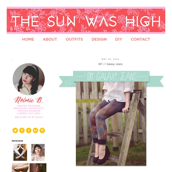 THE SUN WAS HIGH: DIY // Galaxy Jeans
