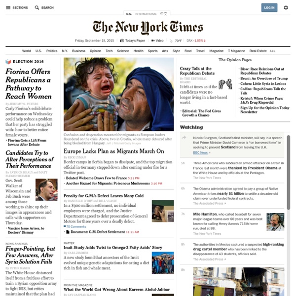 The New York Times - Breaking News, World News & Multimedia