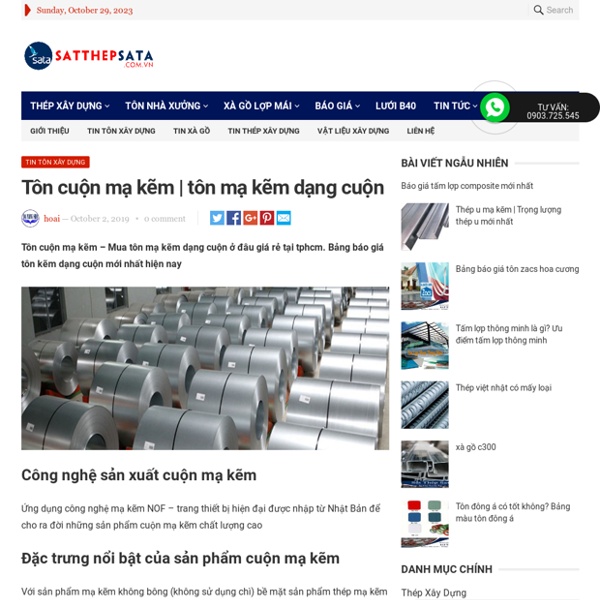 Tôn mạ kẽm dạng cuộn