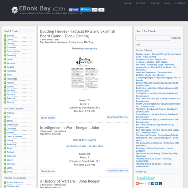 Free Ebook Torrents, Download Book Torrent on the Ebooks Bay
