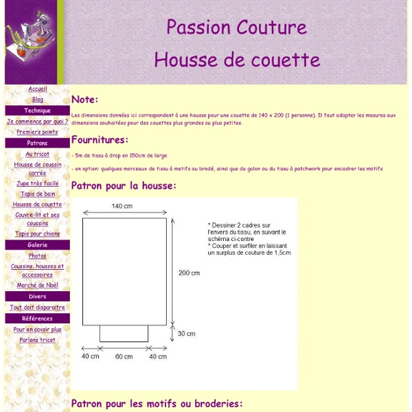 Tuto pour housse de couette