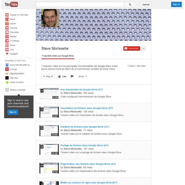 7 tutoriels vidéo sur Google Drive