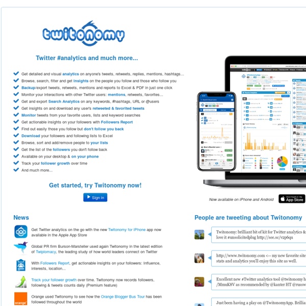 Twitonomy: Twitter #analytics and much more...