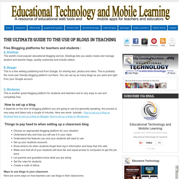 The Ultimate Guide to The Use of Blogs in Teaching