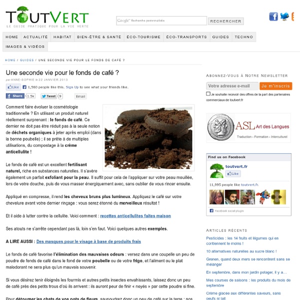Une seconde vie pour la marc de café ?