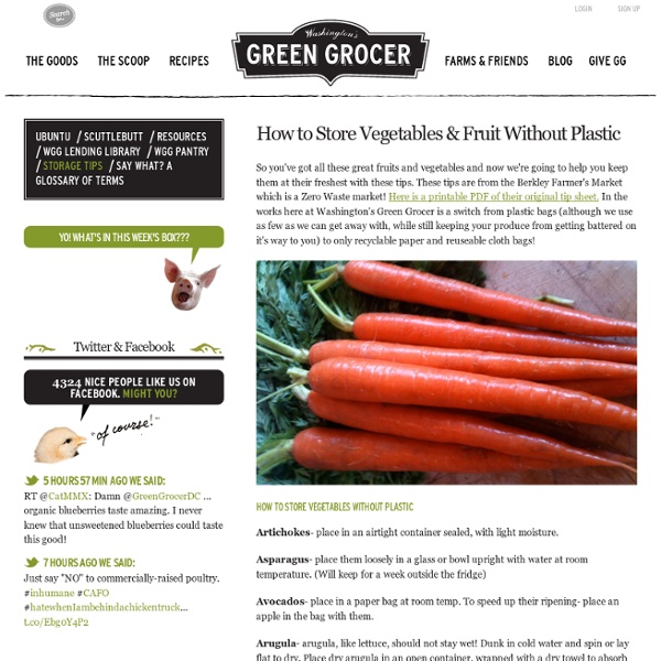 How to Store Vegetables & Fruit Without Plastic