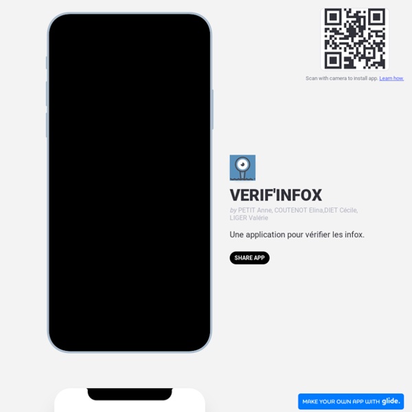 VERIF'INFOX · A propos · Made with Glide