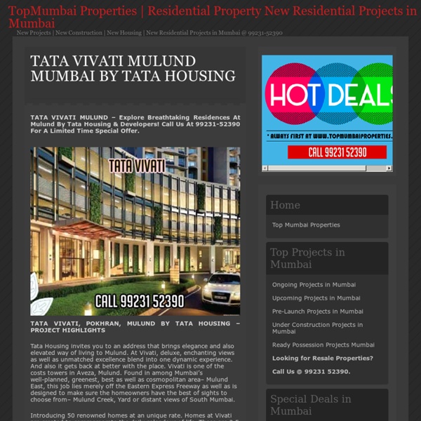 » TATA VIVATI MULUND MUMBAI BY TATA HOUSING