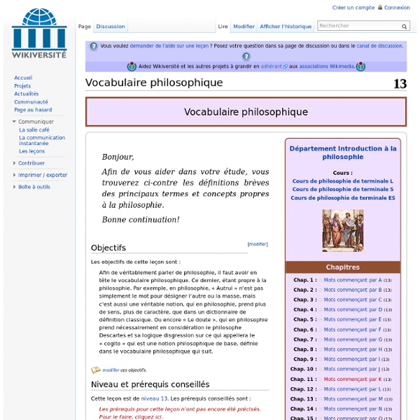 Vocabulaire philosophique
