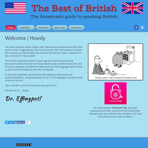 The Best of British - The American's guide to speaking British...