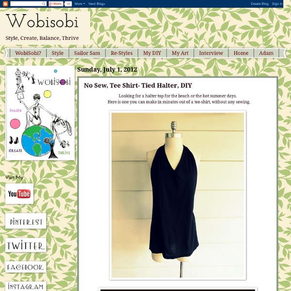 No Sew, Tee Shirt- Tied Halter, DIY