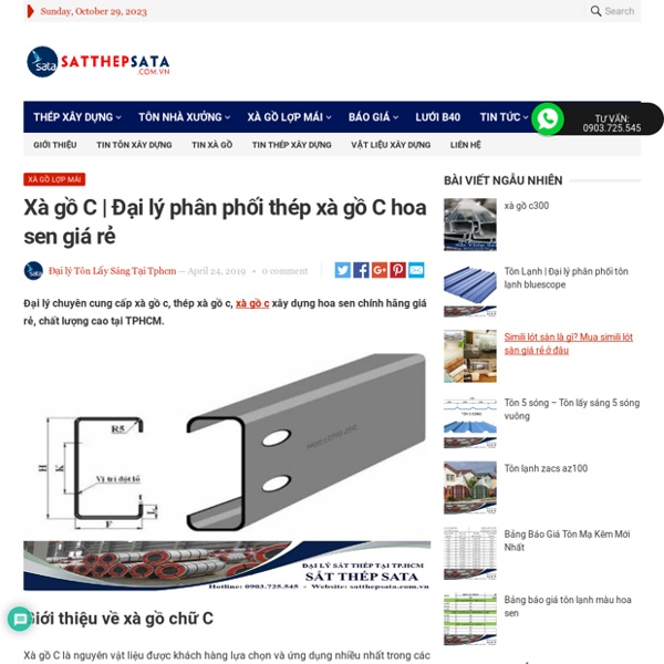 Đại lý phân phối thép xà gồ C hoa sen giá rẻ