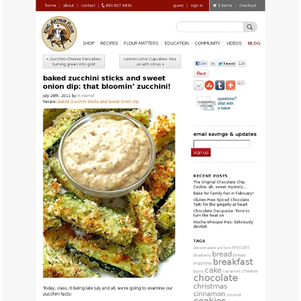 Baked Zucchini Sticks and Sweet Onion Dip: that bloomin’ zucchini!