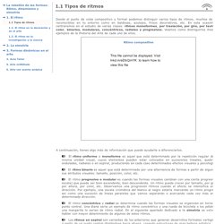 1.1 Tipos de ritmos