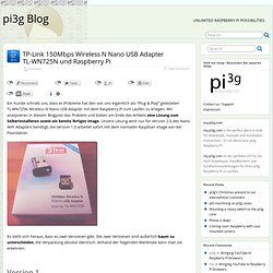 TP-Link 150Mbps Wireless N Nano USB Adapter TL-WN725N und Raspberry Pi » pi3g Blog