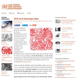 2012 en el horoscopo chino